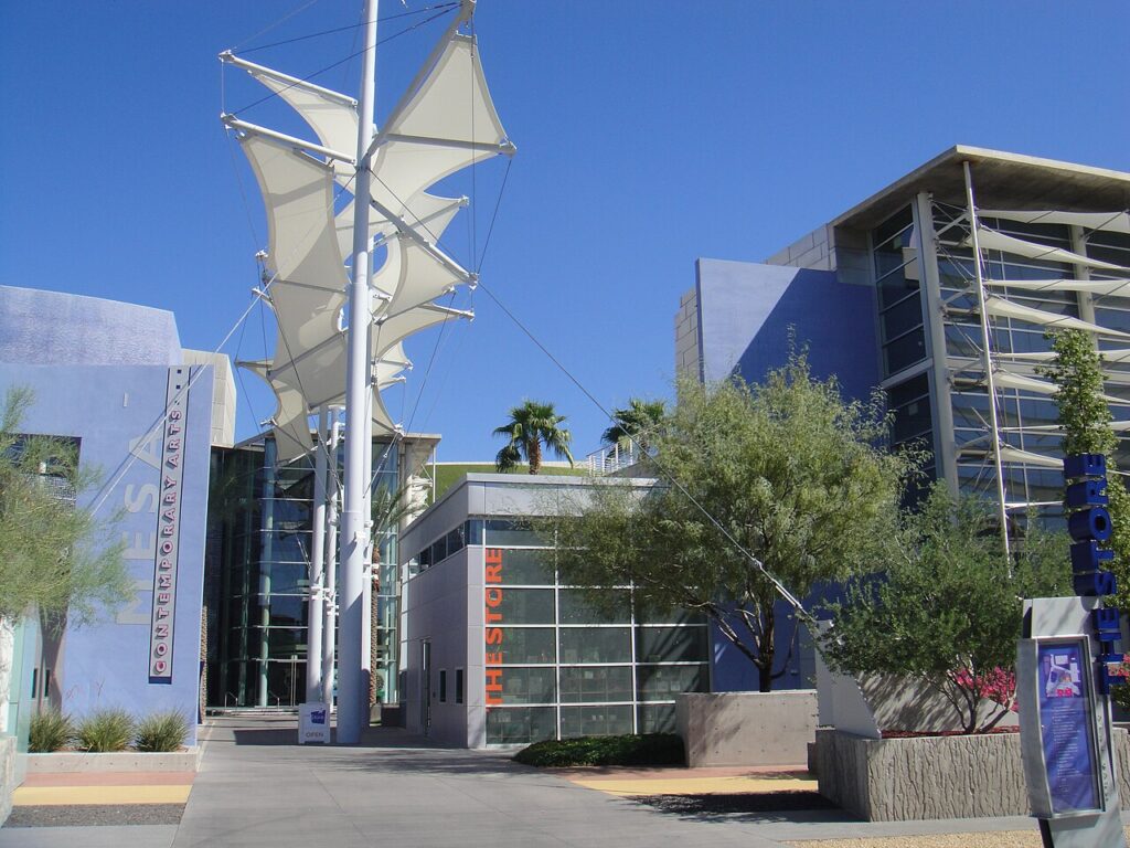 entrance areas to the Mesa Arts Center
